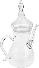 BEBEMOKO Transparent Heat Resistant Glass Teapot for Loose Tea Capacity Borosilicate with Infuser for Home and Office Use