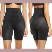 NWT $72 Spanx [ Small ] Thinstincts 2.0 High Waist Mid Thigh Shorts Black #L990