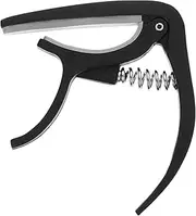 UPKOCH Guitar Tune Capo Spring Tension Capo for Acoustic Folk Guitar Ukulele Kit Black