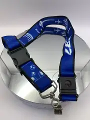 Boeing 737 next generation blue neck strap keychain, ID holder
