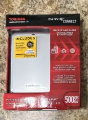 TOSHIBA Canvio Connect 500GB Go Portable Hard Drive PC & MAC