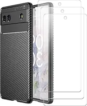 [Electro-weideworld] Case for Google Pixel 6A + [3 Pack] Screen Protector, Shock-Absorption Flexible Silicone Protective Cover Phone Case for Google Pixel 6A