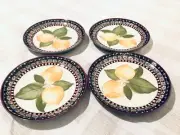 New Williams Sonoma Sicily Dinnerware Set of 4 Appetizer plates made in ItaIy