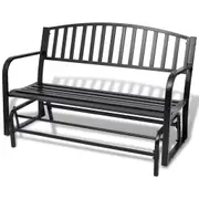 vidaXL Swing Bench Black Steel