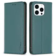 BINFEN COLOR BF18 For iPhone 13 Pro Max Cell Phone Case PU Leather Card Slot Stand Phone Cover