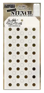 Tim Holtz Shifter Stencil Polka Dots Pattern Art Mixed Media Stampers Anonymous