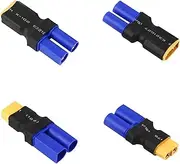 tunghey 4Pack XT60 to EC5 Male Female Adapter, XT60 to Male Female EC5 Connector Adapter No Wires RC LiPo Battery Connectors