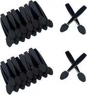 ASUNFO 100 Pcs Eyeshadow Applicators Double Side Eye Shadow Applicator Sticks Short Sponge Professional 1.9" Brush for Makeup Tool Black