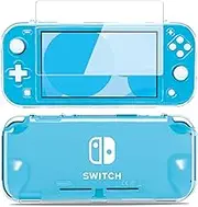Switch Lite Case with HD Tempered Screen Protector for Nintendo Switch Lite, Clear Protective Case Cover for Nintendo Switch Lite Case Hard Shell Skin with Switch Lite Screen Protector