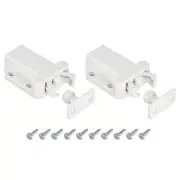 Push Latch Touch Latch 2Pcs Push to Open Door Latch Self-Locking Latches, White