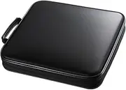 Luxshiny Large Capacity CD DVD Holder Pouch Portable Disc Storage Bag with Zipper Closure for Travel Home Use Protects Discs from Scratches Material Convenient