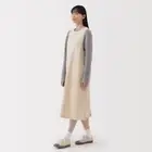 MUJI Womens Organic Cotton Kapok Jumper Skirt Unbleached FedEx