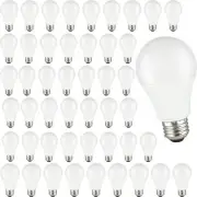 48Pack A19 LED Light Bulb for Bed and Living Room, 9W, 5000K Bright White, E26