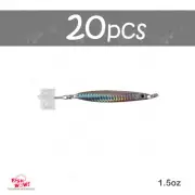20pcs Silver 1.5oz Colt Sniper jigs 42g Vertical jig 3561D-DT MUSTAD Hook NEW
