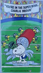 Peanuts You're In The Super Bowl, Charlie Brown NFL Shell Oil VHS tape SEALED