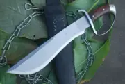 14" D Guard Bowie Machete Kukri, Gurkha High Carbon Steel Survival Camping Knife