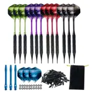 12pcs Tip Darts Aluminum Shaft with 100 Nylon Soft Tips for Electronic