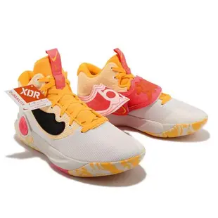 Nike 籃球鞋 KD Trey 5 X EP 白 橘 魔鬼氈 Durant 杜蘭特 氣墊 平民版 DJ7554-100