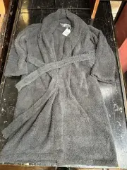BAREFOOT DREAMS Cozychic Robe Charcoal Gray Size 1 NEW With Tags