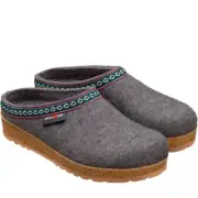 NEW Haflinger GZ14 Classic Wool Grizzly Clog Slippers MENS Sz 42 FATHERS DAY
