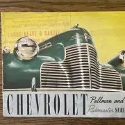 1940 CHEVROLET PULLMAN DE LUXE RIDEMASTER HOLDEN AUSTRALIA RARE BROCHURE