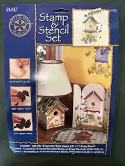 1998 Stamp & Stencil Sets Fun And Sweet Birdhouse Decorator Block Kit