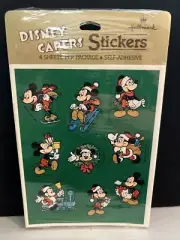 NEW Vintage Hallmark DISNEY CAPERS Christmas Sticker Sheets -