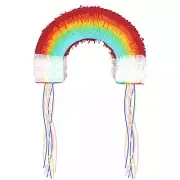 Rainbow in Clouds Birthday Party Supplies Pull String Pinata Pinyata Pinyarta