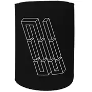 Alcohol Stubby Holder - Optical Ilusion - Funny Novelty Birthday Gift Joke Beer Can Bottle