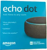 AMAZON ECHO DOT CHARCOAL/BLK (3rd gen) SMART SPEAKER ALEXA NEW SEALED FREE SHIP