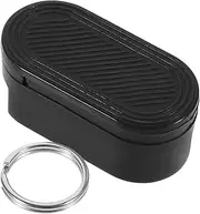 Small Portable Keychain Holder Magnetic Travel Container for Durable Plastic Case with Keyring Medicine Storage for Outdoor Activities and Daily Use