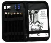 Sketching Set Pencils & Drawing Pad & Keep & Carry Zip Up Storage Travel Case
