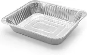 BBQ Buddy Disposable Aluminium Drip Trays 16 X 22cm - Charcoal for Barbecue - Foil and Smoke Tray for Outdoor Grill - Grilling Prep - Pack of 10
