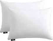 Serta HeiQ Cooling Softy-Around Feather and Down Pillow-2 Pack, White 2 Count