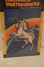 Rainbow Unicorn 24" x 36" Deluxe Pile Bucilla Kit #12986 latch rug / wallhanging