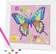 Crafts for Girls 8-12 - Diamond Art Kits with Wooden Frame - Diamond Art Kits for Kids - Arts and Crafts for Kids Ages 4-6 8-10 - GEM Art Supplies Dots for Adult Beginners Home Wall Decor Gifts