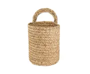 Seaweed Woven Storage Basket Wall Hanging Plant Flower Pot for Garden Patio Solid Color