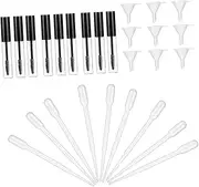 9 Set DIY Empty Mascara Tube Eyelash Container with Funnel and Dropper Durable for Travel Cosmetics for Mascara Blends and Samples