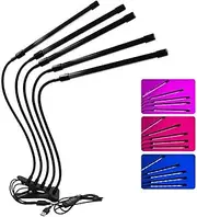 Clip-on Plant Flower Succulent Grow Light USB Full Spectrum Indoor G g Nursery Replenishing Light 3H/9H/12H Timing 9-Gear Dimming Tubes -50W