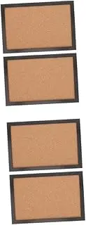 SHINEOFI 2sets Framed Cork Board for Home Office and Classroom Push Pin Board with Wall Memo Stylish Organizational Aid 2pcs*2
