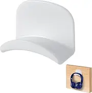 DECONESS Headphone Hook, White Headphone Stand Under Desk, Headset Hook for Wall Mount, Headphone Hanger for Gaming Headphones, Earphone, Cables