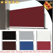 Retractable Side Awning Shade Terrace Privacy Screen Blinds Automatic Roll-back