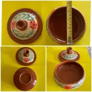 Tagine Morocco Ceramic Small Serving Pot Handmade for Spice, Sauce, Olive, nuts