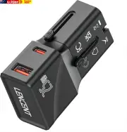 International Travel Power Adapter Mini Pocket USB C Charger, PD 25W&QC 3.0 Type