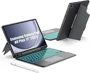 [IXTRA] Detachable Keyboard Case with Trackpad for Galaxy Tab A9 Plus 11″ 2023 SM-X210/X216/X218, Galaxy Tab A9+ Magnetic Keyboard Case with Backlit, Adjustable Stand, Pencil Holder, Auto Sleep/Wake