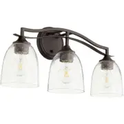Quorum International 5027-3-286 Jardin Bathroom Vanity Light Oiled Bronze