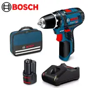 Genuine BOSCH 12V Li-ion Cordless Drill Driver w/ Battery and Charger Drill Set