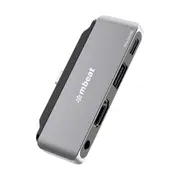 mbeat Elite Mini 4-In-1 USB-C Mobile Hub for iPad Pro USB-C Tablet & Laptop/Notebook - Supports up to 60W PD Pass-through Chargi