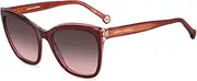 [Carolina Herrera] Women's HER 0188/S Sunglasses, Burgundy Red, 55 mm