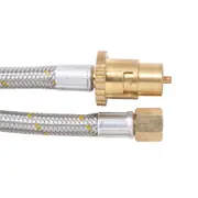 Bromic 3m Stainless Steel Braided Natural Gas hose 3/8 BSP F with Bayonet Coupling - 10HZS3000